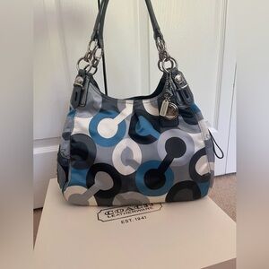 Vintage Coach Satin Shoulder Bag